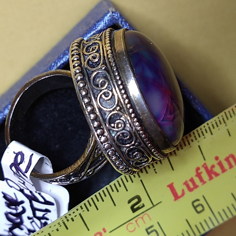 💯🛑-DROPPED TO THE LOWEST PRICE-🛑💯., PURPLE MOJAVE TURQUOISE STERLING. SIZE 7